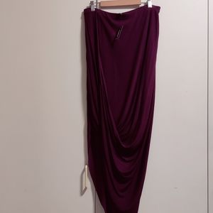 Dark violet hi low skirt